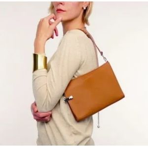 Napa leather tan sidebar bag